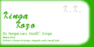 kinga kozo business card